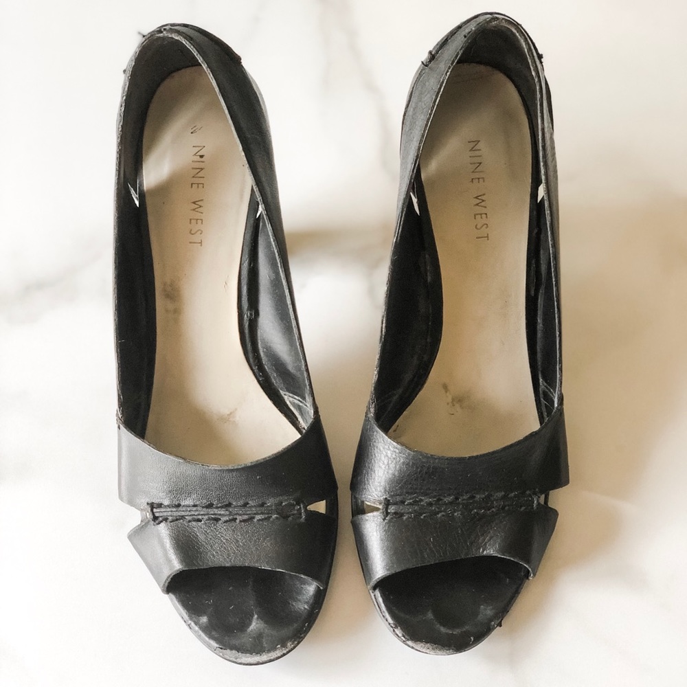 Nine West block heel shoes 6.5 black